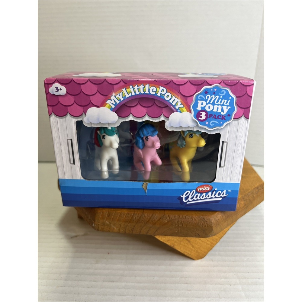 My Little Pony Mini Pony Classics 3 Pack--Firefly, Gusty,‎ Bubbles- box damage